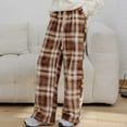 thumbnail image 1 of Ofreoo Pants for Women Flowy Casual Drawstring Waist Wide Leg Loose Casual Stripe Pants with Pocket, 1 of 5
