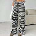 thumbnail image 1 of Ofreoo Pants for Women Flowy Casual Drawstring Waist Wide Leg Loose Cotton Pants with Pocket, 1 of 6