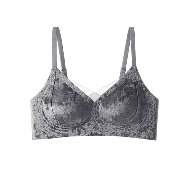 Ofreoo Push up Bras for Women Large Size Solid Color Fixed Cup Gathering Daily Bra Great Gifts for Less