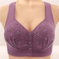 thumbnail image 1 of Ofreoo Sports Bras for Women Gathered Middle Button Breathable Underwear Daily Bra on Clearance, 1 of 7