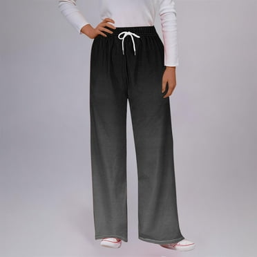 Ofreoo Wide Leg Pants for Women Lightweight Cotton Linen Drawstring Waist Loose Solid Color Lounge Trousers