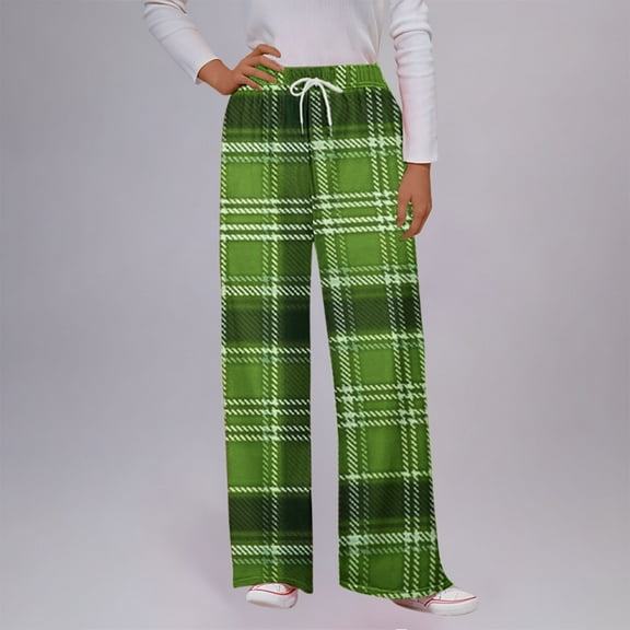 Ofreoo Wide Leg Pants for Women Lightweight Drawstring Waist Loose Solid Color Casual Pants