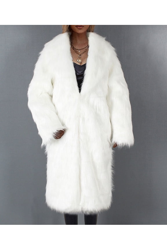 Winter Coats for Women Faux Fur Collar Classic Leopard Medium Long Jacket,Holiday,Wedding,Party The Hottest Gifts