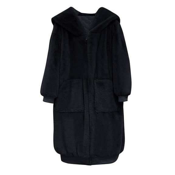 Ofreoo Winter Coats for Women Faux Fur Collar Classic Leopard Medium Long Jacket,Holiday,Wedding,Party on Clearance