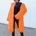 thumbnail image 1 of Ofreoo Winter Jackets for Women Faux Fur Coat with Solid V-neck,Holiday,Wedding,Party ,Christmas Clearance, 1 of 1