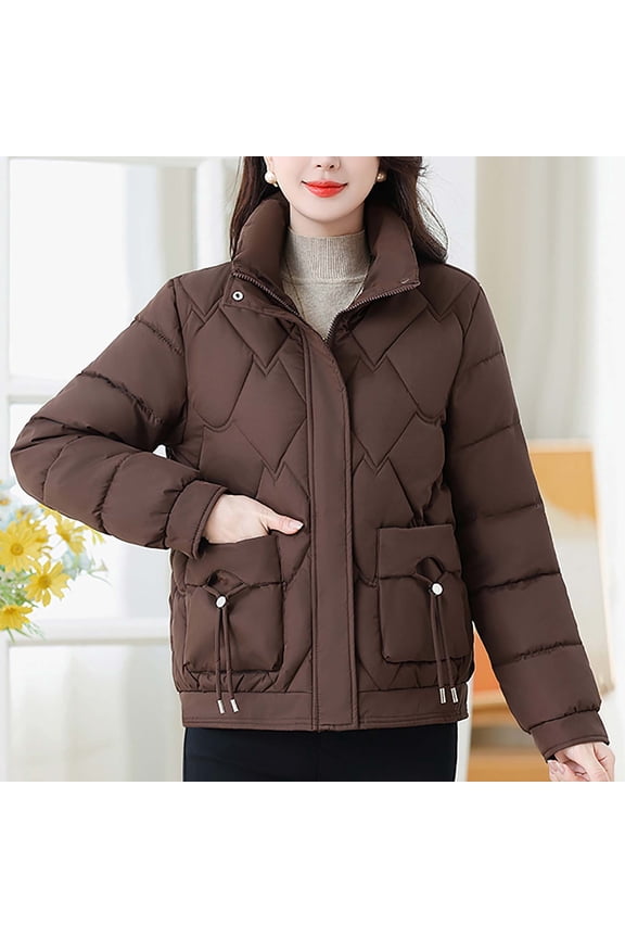 Women’s Casual Long Sleeve Jacket with Lapel Collar – Lightweight or Warm Summer Clearance Coffee XL