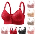 thumbnail image 1 of Ofreoo Women's Comfortable Soft Wirefree Seamless Front Closure Mastectomy Bra Surgical Post-Surgery Recovery Bra with Pocket for Breast Prosthesis Breast Forms Bralette Everyday Daily Wear, 1 of 7