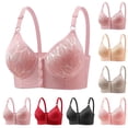 thumbnail image 1 of Ofreoo Women's Comfortable Soft Wirefree Seamless Front Closure Mastectomy Bra Surgical Post-Surgery Recovery Bra with Pocket for Breast Prosthesis Breast Forms Bralette Everyday Daily Wear, 1 of 7
