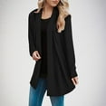 thumbnail image 1 of Ofreoo Women's Fashion Solid LooseLong Sleeves Blouse Cardigan Coat Lightweight Jacket Women Great Gifts for Less, 1 of 8