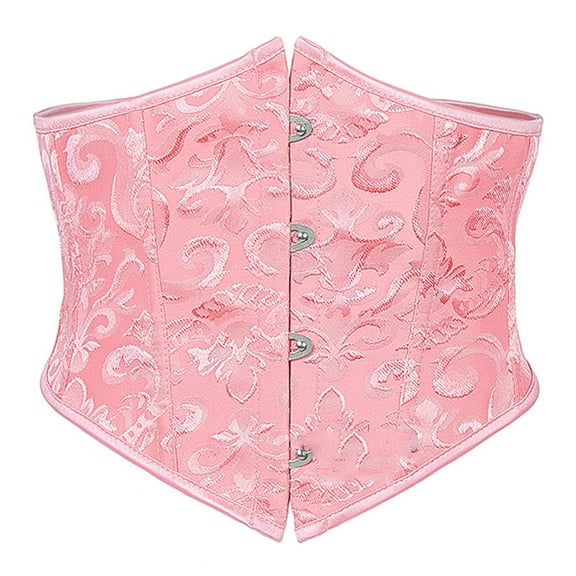 Ofreoo Women's Lace Up Boned Jacquard Brocade Waist Training Underbust Corset Deal of the Week