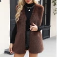 thumbnail image 1 of Ofreoo Women’s Long Faux Fur Coat - Warm V-Neck Winter Jacket, 1 of 9