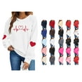 thumbnail image 1 of Ofreoo Women’s Printed Long Sleeve Sweatshirt, Crewneck Casual Pullover Top, 1 of 6