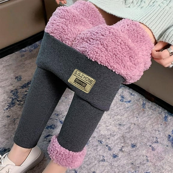 Ofreoo Women's Skinny Ponte Knit Pants Casual Fashion Solid Color High Waist Add Fleece ToSkinny Leggings Pants