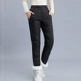 thumbnail image 1 of Ofreoo Women's Skinny Ponte Knit Pants Casual Fashion Solid Color High Waist Add Fleece ToSkinny Leggings Pants, 1 of 9