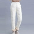 thumbnail image 1 of Ofreoo Women's Skinny Ponte Knit Pants Casual Fashion Solid Color High Waist Add Fleece ToSkinny Leggings Pants, 1 of 8