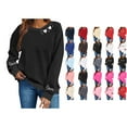 thumbnail image 1 of Ofreoo Women’s Printed Long Sleeve Sweatshirt, Crewneck Casual Pullover Top, 1 of 6