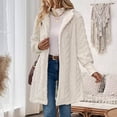 thumbnail image 1 of Ofreoo Women's Solid Fall And Winter Long Sleeve Cardigan Fashion Coat Tops Deal of the Week, 1 of 6
