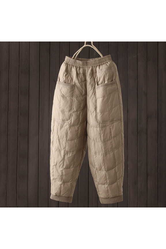 Womens Casual Wide Leg Pants High Waisted Solid Color Comfortable Skin Friendly Warm And Plush Thick Loose Casual Cotton Pants