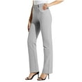 thumbnail image 1 of Ofreoo Womens Flare Leggings with Tummy Control Crossover Waist and Wide Leg on Clearance, 1 of 8