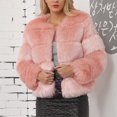 thumbnail image 1 of Ofreoo Womens Fur Coat Warm Long Faux Fur Solid V-neck Jacket,Holiday,Wedding,Party,Christmas Gift, 1 of 7