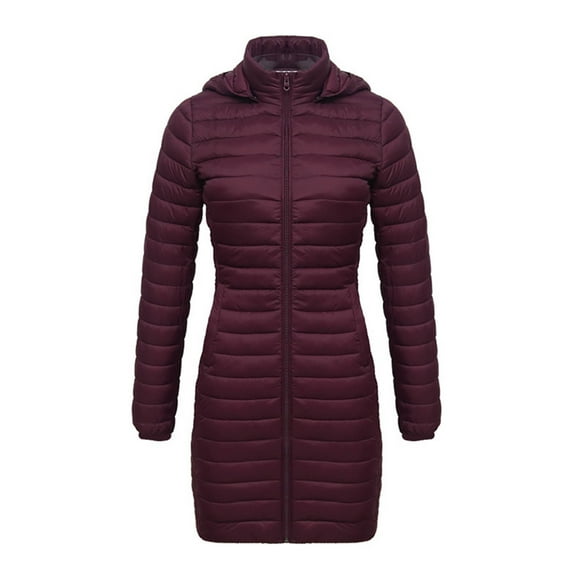 Ofreoo Womens Jacket Solid Color Pocket Cultivate Oneself Long Sleeve Warm Coat The Hottest Gifts