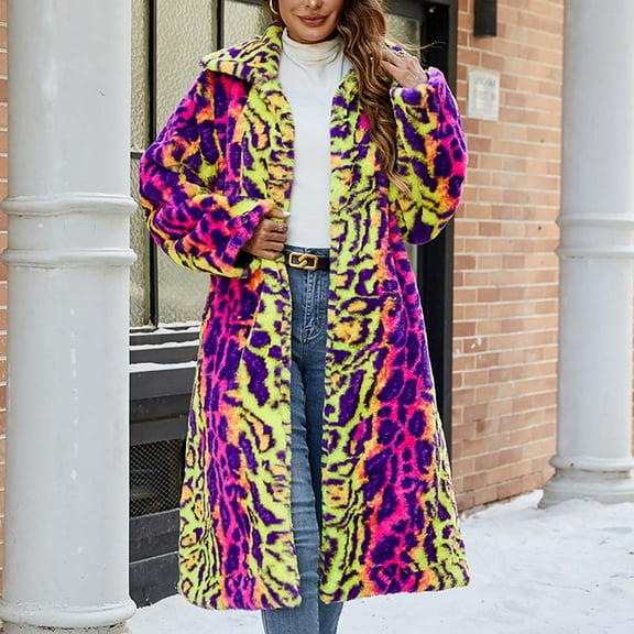 Ofreoo Womens Winter Coats Warm Solid V-neck Faux Fur Jacket,Holiday,Wedding,Party ,Christmas Gift