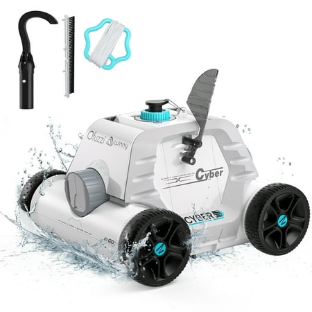 Ofuzzi Cordless Robotic Pool Vacuum Cleaner Ideal for Inground and Above Ground Pools up to 40 ft, White