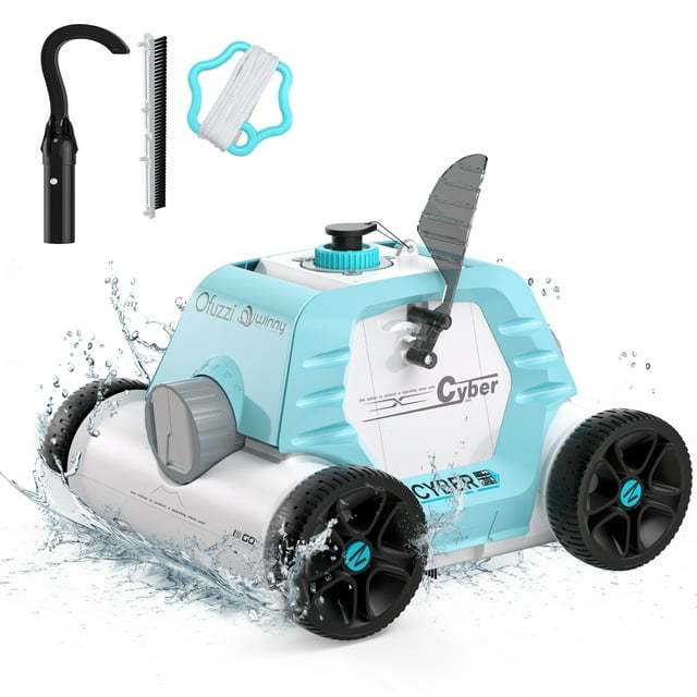 Ofuzzi Robotic Pool Vacuum Cleaner, 4Wheel Cordless Automatic Pool