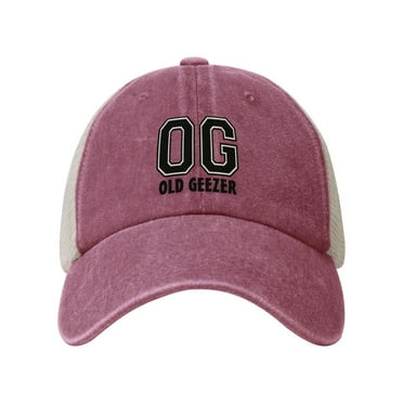 Og Old Geezer Baseball Cap Trucker Hat For Men Women Adjustable Outdoor Denim Mesh Hat