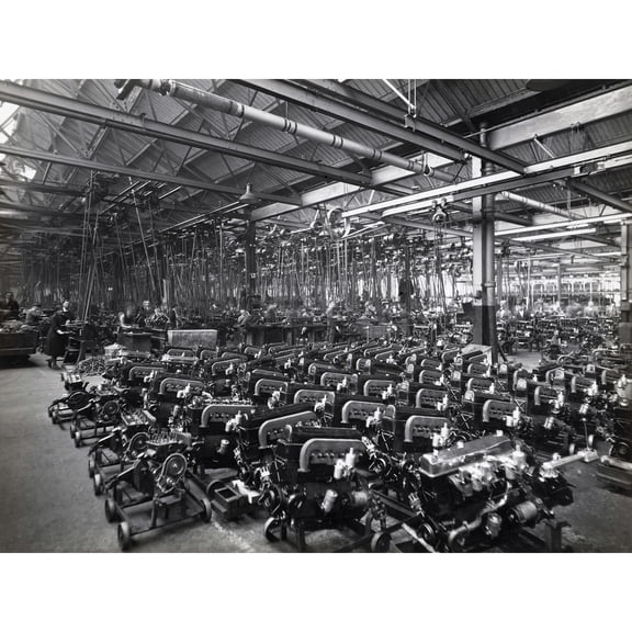 Ogan Car Factory Wolseley Machines Vintage Photo Extra Large XL Wall Art Poster Print