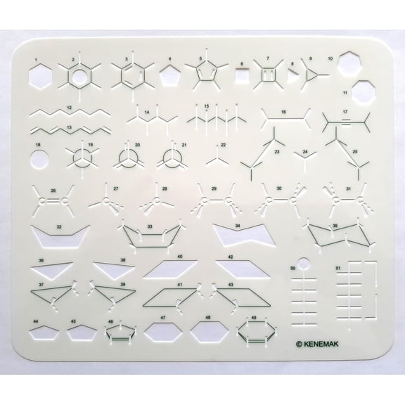 Oganic Chemistry Stencil Drawing MoleculeTemplate
