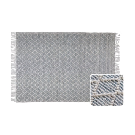 Simpli Home Ogden 6 x 9 Area Rug Contemporary in Ivory,Teal