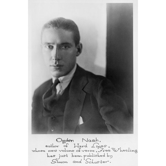 Ogden Nash Humorous History Poster Print