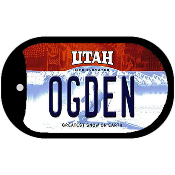 Ogden Utah Novelty Metal Dog Tag Necklace DT-10187 2" x 1" Dog Tag (DT)