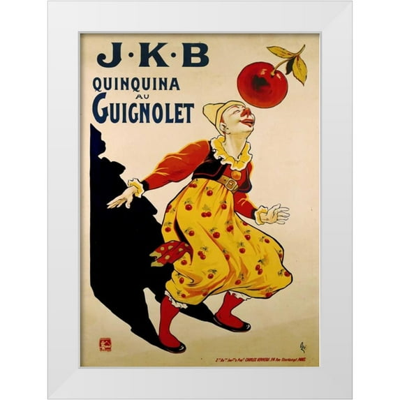 Oge, Eugene 14x18 White Modern Wood Framed Museum Art Print Titled - J.K.B, Quinquina Au Guignolet