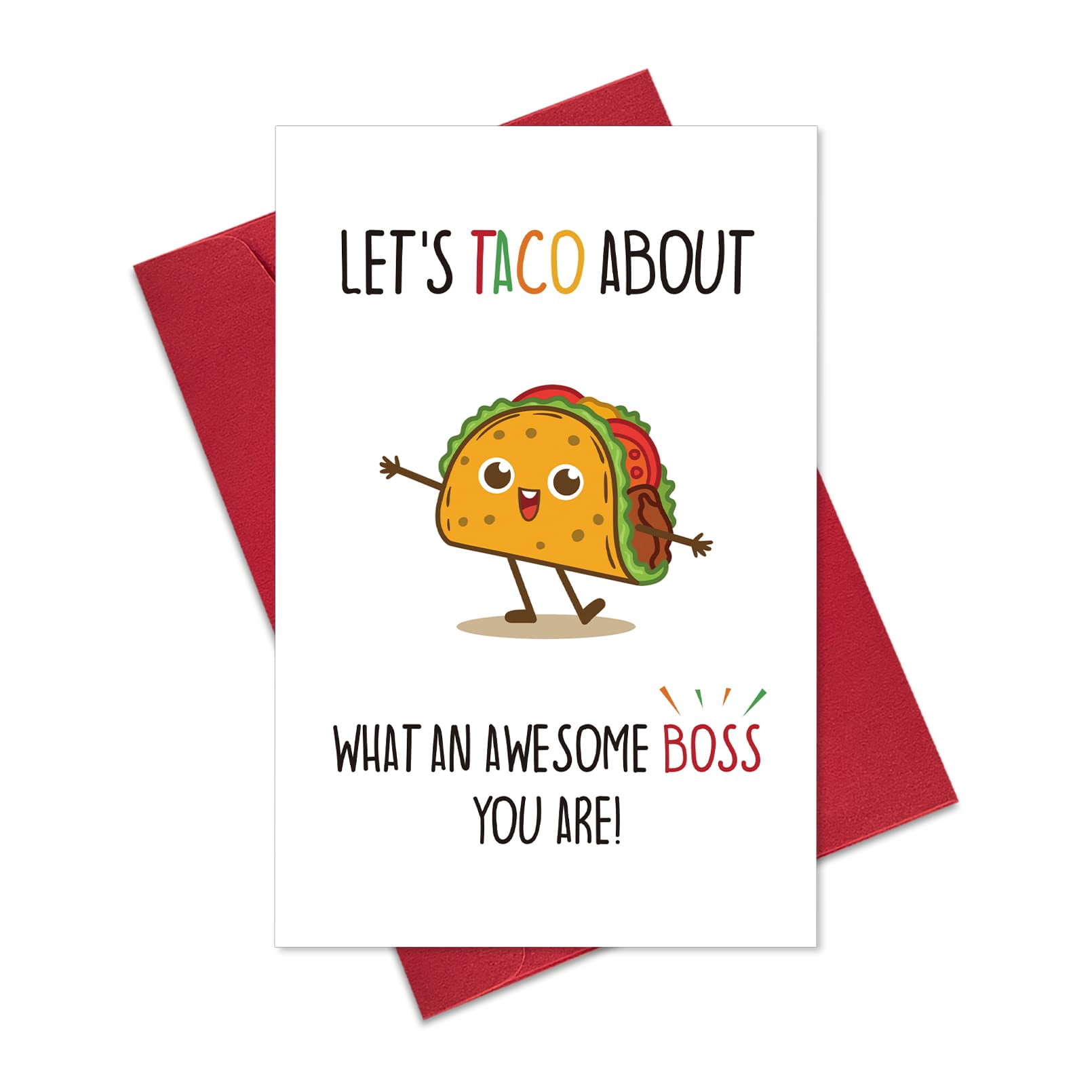 Funny Boss Birthday Card - "You Are The Boss Everyone Wishes They Had" With Red Envelope