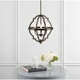 thumbnail image 1 of JONATHAN Y Ogee 16.75" 3-Light Adjustable Iron Rustic Industrial LED Pendant, Oil Rubbed Bronze, 1 of 8