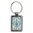 thumbnail image 1 of Ogee Pattern Background Metal Rectangle Keychain, 1 of 7