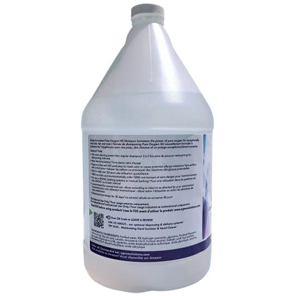 OgenaShield Pure Oxygen HD Shampoo for Dogs, Cats, Horses & Cattle | with Hydrogen Peroxide | Veterinary Dermatologist Recommended | Non-Toxic | 1 Gal