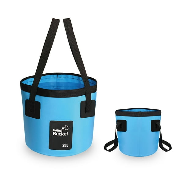 Ogetok 20L Fishing Bucket Blue,Collapsible Portable Storage for Camping Fishing Beach,Durable Reusable Multi-Purpose Bucket