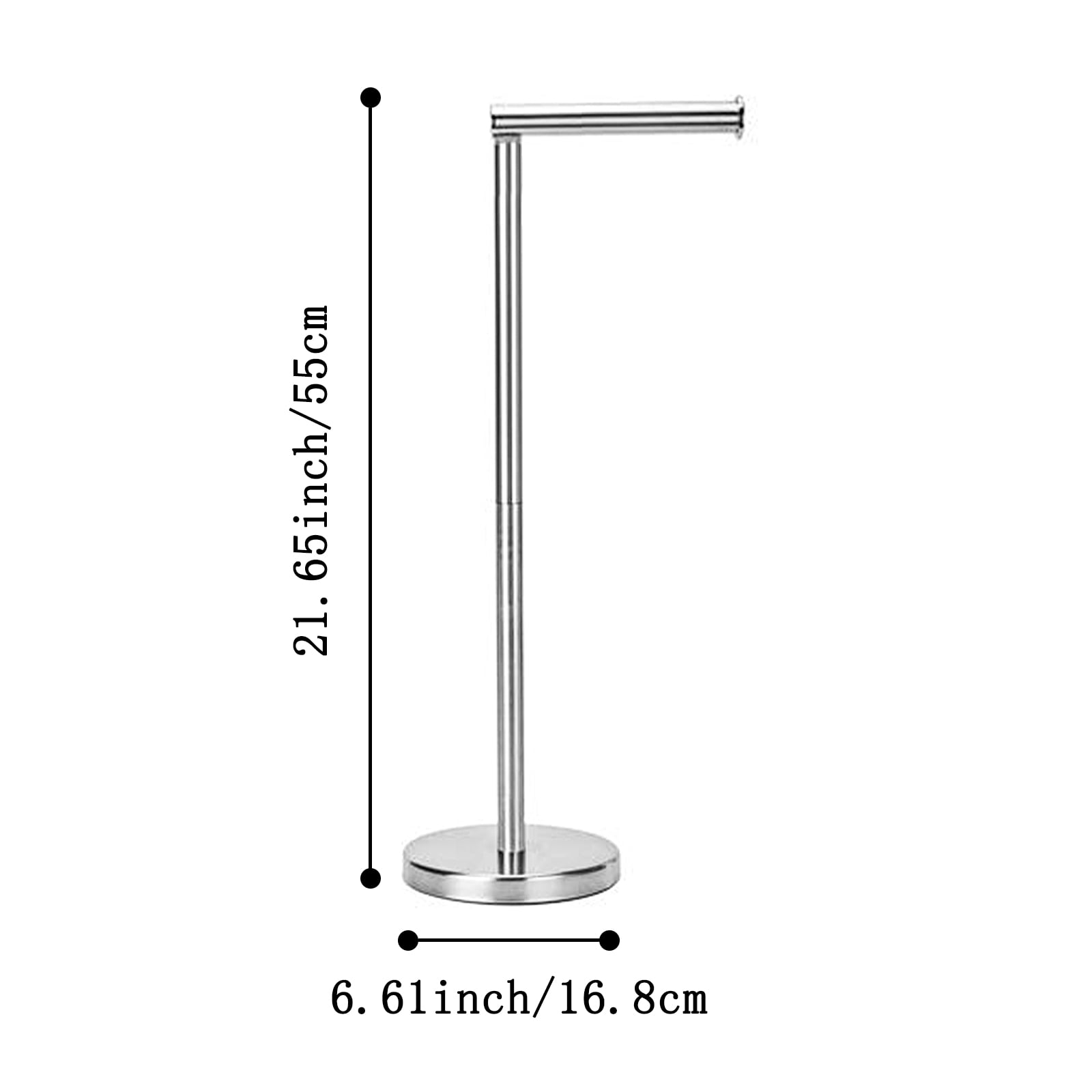 Ogetok Folding Toilet Paper Holder Stand, Freestanding Toilet Roll Holder, Stainless Steel Paper Storage Holds 5 Paper Rolls, Rust Proof, Large CapacityEasy To Place