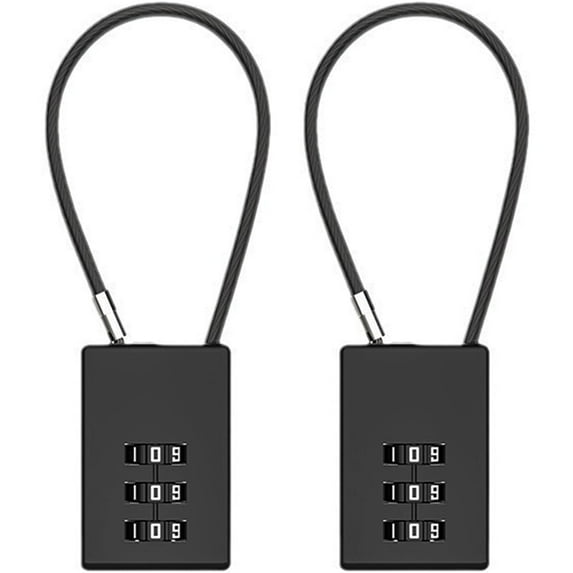Ogetok Wire Rope Password Lock 3-Digit Combination Password.Sturdy and Durable, and Not Easy to Break.Specially Designed for Travel Bags, Cabinets, Iron Doors, Tool Boxes, Lockers, Etc.