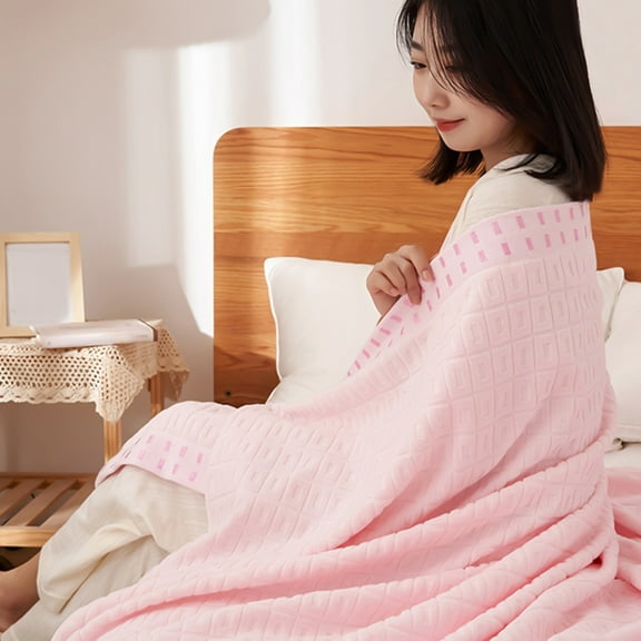 Oggfader 150x200cm Ice Blankets For Hot Sleepers And Night Sweats Ice Blanket For All-Season Ultra-Cool Lightweight Blanket Ice Blankets Absorbs Body Heat To Keep On Clearance Pink