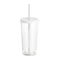 thumbnail image 1 of Oggfader 16.9oz Reusable Glass Tumbler with Lid and Straw - Durable Iced Coffee Cup, Large Capacity for Cold Drinks, Easy to Clean, 1 of 6