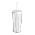 thumbnail image 1 of Oggfader 16 oz Clear Glass Tumbler with Lid & Reusable Straw - Shatterproof, Reusable for Iced Coffee & Cold Drinks, 1 of 6