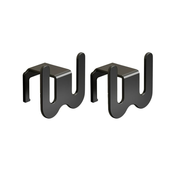 Oggfader 2 Pack No Drill Adhesive Metal Shoe Rack - Damage-Free, Space-Saving for Behind Door & Closet, Heavy Duty Shoe Holder Black