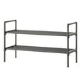 thumbnail image 1 of Oggfader 2 Tier Black Plastic Shoe Rack, Easy to Install - for Entryway, Bedroom, Closet | Small Space Shoe Storage Organizer, 1 of 6