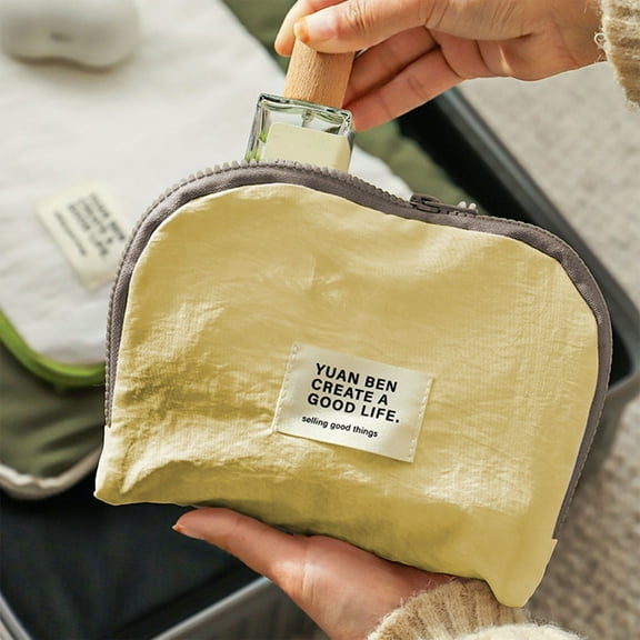 Oggfader 3 Sizes Travel Storage Bags, Packing Cubes - Eco-Friendly Cloth, Breathable, Yellow - Cosmetic & Underwear Organizer for Travel, Home, Camping