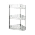 thumbnail image 1 of Oggfader 3 Tier Clear Plastic Kitchen Corner Shelf - Countertop Organizer, Spice Rack, Space Saving for Kitchen Necessities & Dishes, 1 of 6