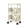 thumbnail image 1 of Oggfader 3-Tier Narrow Rolling Storage Cart with Wheels & Brake, Plastic Mobile Rack for Bathroom Kitchen, Space-Saving Easy Assembly Utility Shelf, 1 of 6
